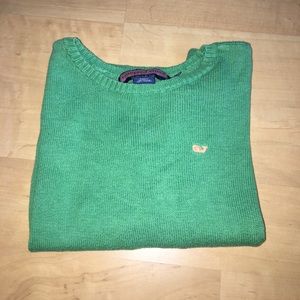 green crew neck vineyard vines sweater